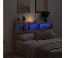 Galvgaļa Skapis Ar Led, Koka Krāsā, 160X17X102 Cm Vidaxl 8721158726629