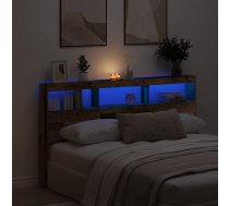 Galvgaļa Skapis Ar Led, Veca Koka, 180X17X102 Cm Vidaxl 8721158726643