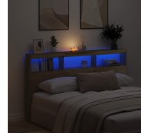 Galvgaļa Skapis Ar Led, Koka Krāsā, 180X17X102 Cm Vidaxl 8721158726650