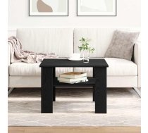 Kafijas Galdiņš Melns Ozolkoks 60 X 60 X 42 Cm Vidaxl 8721158768247