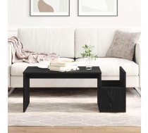 Kafijas Galdiņš Melns Ozolkoks 90 X 45 X 35 Cm Vidaxl 8721158769053