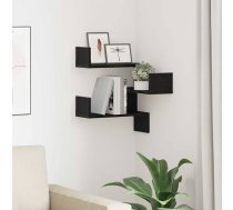 Sienas Plaukts Ar Plauktu Melns Ozolkoks 40 X 40 X 49,5 Cm Vidaxl 8721158770516