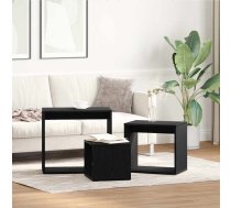 Nesting Galds 3 Pcs Melns Ozolkoks Inženierijas Koks Vidaxl 8721158770745