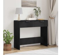 Konsoles Galds Melns Ozolkoks 30 X 36 X 75 Cm Inženierijas Koks Vidaxl 8721158771674
