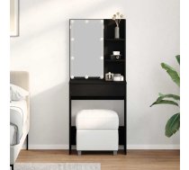 Dressing Galds Ar Atvilktni Melns Ozolkoks 60 X 40 X 140 Cm Vidaxl 8721158771780