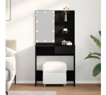 Dressing Galds Ar Atvilktni Melns Ozolkoks 74,5 X 40 X 141 Cm Vidaxl 8721158771834