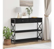 Konsoles Galds Ar Atvilktni Melns Ozols 100 X 28 X 75 Cm Vidaxl 8721158793904