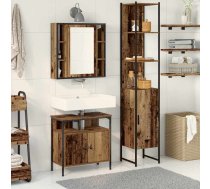 Vannas Istabas Mēbeļu Komplekts Ar Plauktu 3 Pcs Vecs Koks Vidaxl 8721158839732