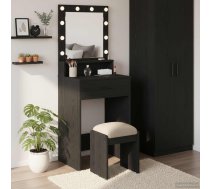 Dressing Galds Ar Atvilktni Melns Ozolkoks 50 X 41 X 135 Cm Vidaxl 8721158851208