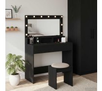 Dressing Galds Ar Plauktu Melns Ozolkoks 100 X 41 X 135 Cm Vidaxl 8721158851291