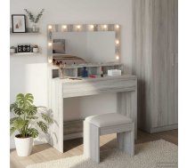 Dressing Galds Ar Plauktu Pelēks Sonoma 100 X 41 X 135 Cm Vidaxl 8721158851338