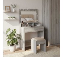 Dressing Galds Ar Plauktu Pelēks Sonoma 75,5 X 41 X 135 Cm Vidaxl 8721158851420