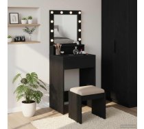 Dressing Galds Ar Plauktu Melns Ozolkoks 50 X 41 X 135 Cm Vidaxl 8721158851475