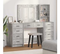 Dressing Galds Ar Plauktu 3 Pcs Betona Pelēks Inženierijas Koks Vidaxl 8721158864598