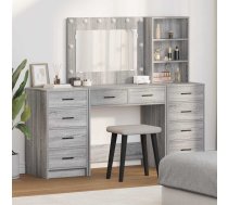 Dressing Galds Ar Plauktu 3 Pcs Pelēks Sonoma Inženierijas Koks Vidaxl 8721158864611