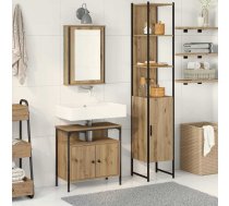 Vannas Istabas Mēbeļu Komplekts Ar Plauktu 3 Pcs Artisānā Ozols Vidaxl 8721158868541