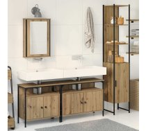 Vannas Istabas Mēbeļu Komplekts Ar Plauktu 4 Pcs Artisānā Ozols Vidaxl 8721158868787