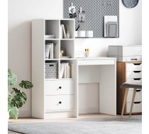 Galds Ar Atvilktni Ar Plauktu Ar Uzglabāšanu 2 Pcs Balts Vidaxl 8721158934727