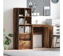 Galds Ar Atvilktni Ar Plauktu Ar Uzglabāšanu 2 Pcs Vecs Koks Vidaxl 8721158934789