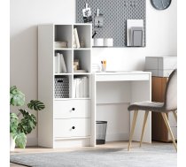 Galds Ar Atvilktni Ar Plauktu Ar Uzglabāšanu 2 Pcs Balts Vidaxl 8721158934802