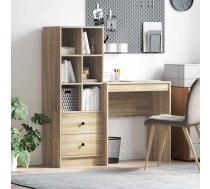 Galds Ar Atvilktni Ar Plauktu Ar Uzglabāšanu 2 Pcs Sonoma Ozols Vidaxl 8721158934826