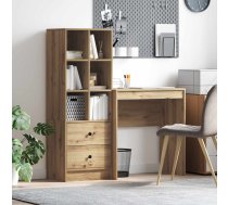 Galds Ar Atvilktni Ar Plauktu 2 Pcs Artisānā Ozols Vidaxl 8721158934871