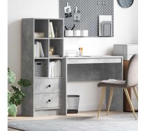 Galds Ar Atvilktni Ar Plauktu 2 Pcs Betona Pelēks Vidaxl 8721158934994