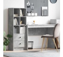 Galds Ar Atvilktni Ar Plauktu 2 Pcs Betona Pelēks Vidaxl 8721158935076