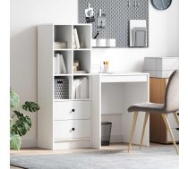 Galds Ar Atvilktni Ar Plauktu Ar Uzglabāšanu 2 Pcs Balts Vidaxl 8721158935120