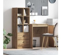 Galds Ar Atvilktni Ar Plauktu 2 Pcs Artisānā Ozols Vidaxl 8721158935199