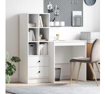 Galds Ar Atvilktni Ar Plauktu Ar Uzglabāšanu 2 Pcs Balts Vidaxl 8721158935205