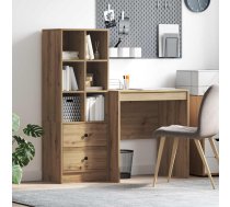 Galds Ar Atvilktni Ar Plauktu 2 Pcs Artisānā Ozols Vidaxl 8721158935274