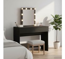 Dressing Galds Ar Atvilktni Melns Ozolkoks 100 X 40 X 130 Cm Vidaxl 8721158970169