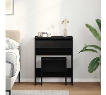 Tērpu Galds Melns Ozols 60 X 40 X 75 Cm Inženierijas Koks Vidaxl 8721158970466