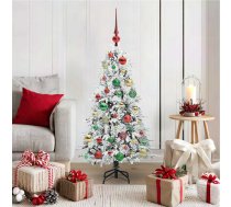 Mākslīgā Saliekamā Ziemassvētku Egle Balts 120 Cm Pe Un Pvc Vidaxl 8721288284266