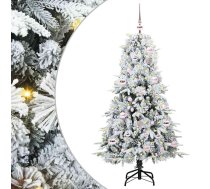 Mākslīgā Saliekamā Ziemassvētku Egle Balts 150 Cm Pe Un Pvc Vidaxl 8721288284334