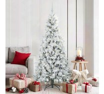 Mākslīgā Saliekamā Ziemassvētku Egle Balts 180 Cm Pe Un Pvc Vidaxl 8721288284471