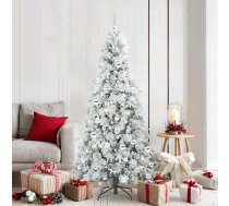 Mākslīgā Saliekamā Ziemassvētku Egle Balts 180 Cm Pe Un Pvc Vidaxl 8721288284495