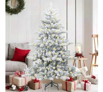 Mākslīgā Saliekamā Ziemassvētku Egle Su 150 Led Balts 150 Cm Vidaxl 8721288286611