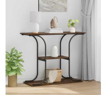 Konsoles Galds Ar Plauktu Dūmaka Ozols 101 X 35 X 80,5 Cm Vidaxl 8721288624468