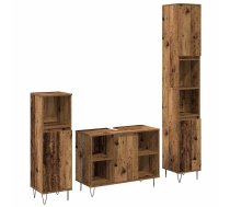 Vannas Istabas Mēbeļu Komplekts Ar Plauktu 3 Pcs Vecs Koks Vidaxl 8721288624598