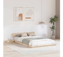 Gultas Rāmis Brūna 120 X 190 Cm Koka Vidaxl 8721288635266