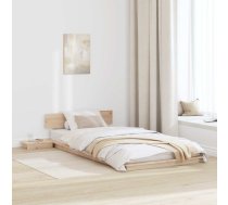 Gultas Rāmis Brūna 75 X 190 Cm Koka Vidaxl 8721288635419