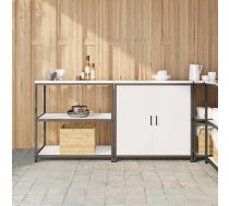 Virtuves Glabāšanas Komplekts Ar Plauktu Ar Durvīm 2 Pcs Balts Vidaxl 8721288822376