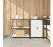 Virtuves Glabāšanas Komplekts Ar Plauktu Ar Durvīm 2 Pcs Balts Vidaxl 8721288822444