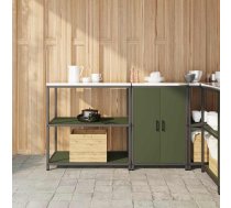 Virtuves Glabāšanas Komplekts Ar Plauktu 2 Pcs Olīvu Zaļš Vidaxl 8721288822468