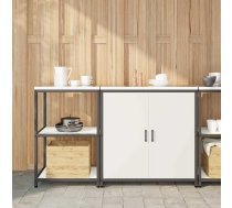 Virtuves Glabāšanas Komplekts Ar Plauktu Ar Durvīm 2 Pcs Balts Vidaxl 8721288822659