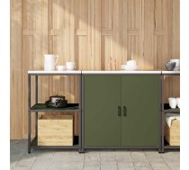 Virtuves Glabāšanas Komplekts Ar Plauktu 2 Pcs Olīvu Zaļš Vidaxl 8721288822673