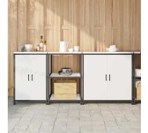 Virtuves Glabāšanas Komplekts Ar Plauktu Ar Durvīm 3 Pcs Balts Vidaxl 8721288822864