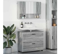 Vannas Istabas Mēbeļu Komplekts Ar Plauktu 2 Pcs Pelēks Sonoma Vidaxl 8721288869968